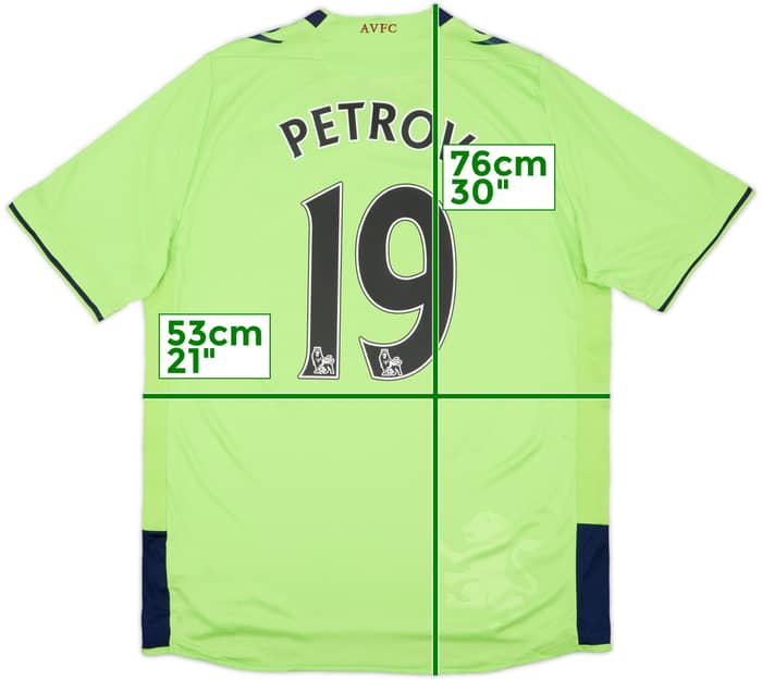 2012-13 Aston Villa Away Shirt Petrov #19 - 9/10 - (S)