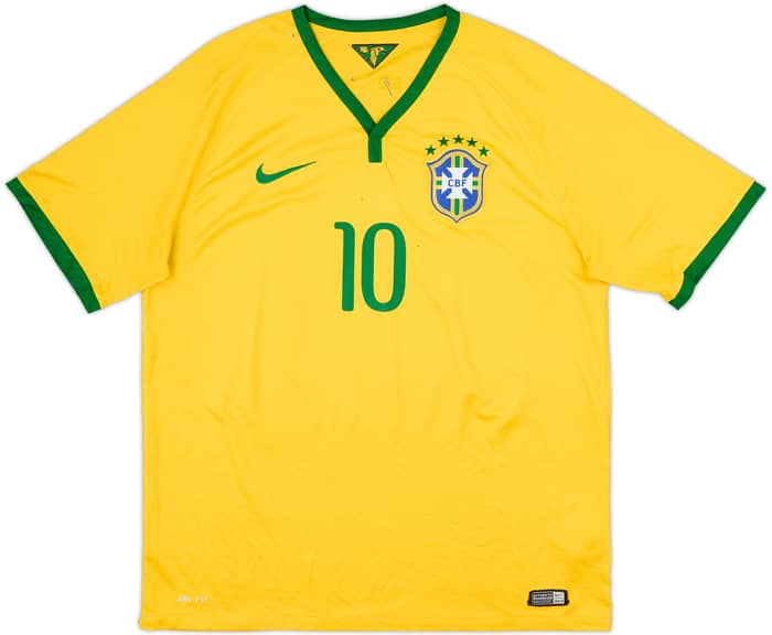 2014-15 Brazil Home Shirt Neymar Jr #10 - 6/10 - (XL)