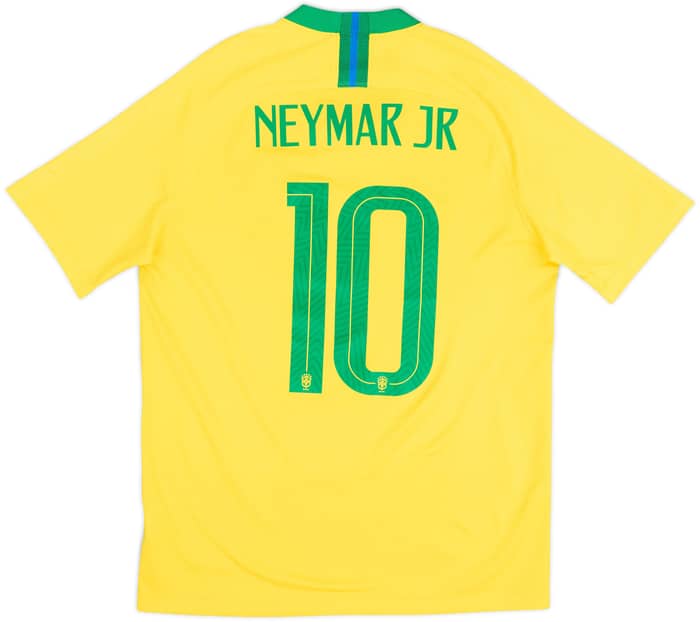 2018-19 Brazil Home Shirt Neymar Jr #10 - 8/10 - (M)