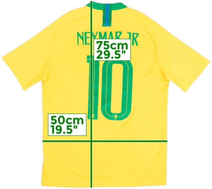 2018-19 Brazil Home Shirt Neymar Jr #10 - 8/10 - (M)