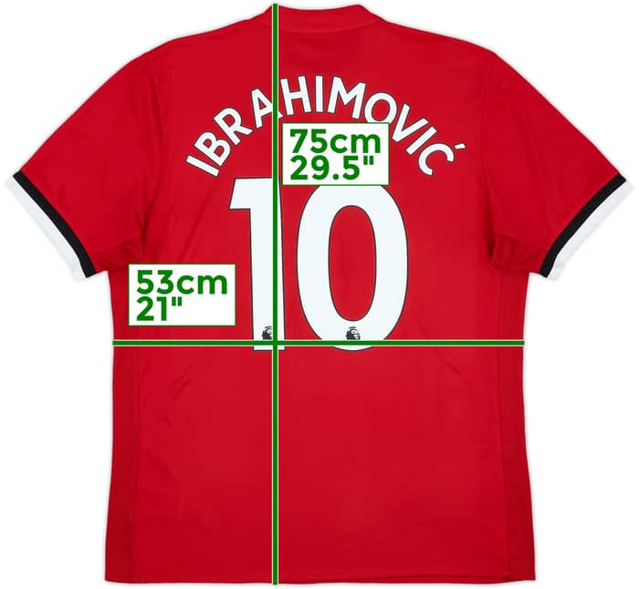 2017-18 Manchester United Home Shirt Ibrahimovic #10 - 6/10 - (L)