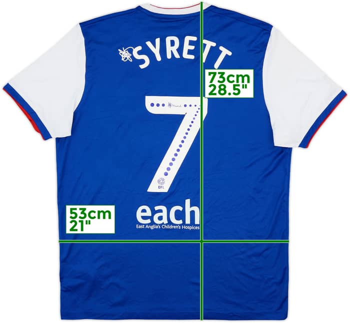 2018-19 Ipswich Home Shirt Syrett #7 - 6/10 - (L)