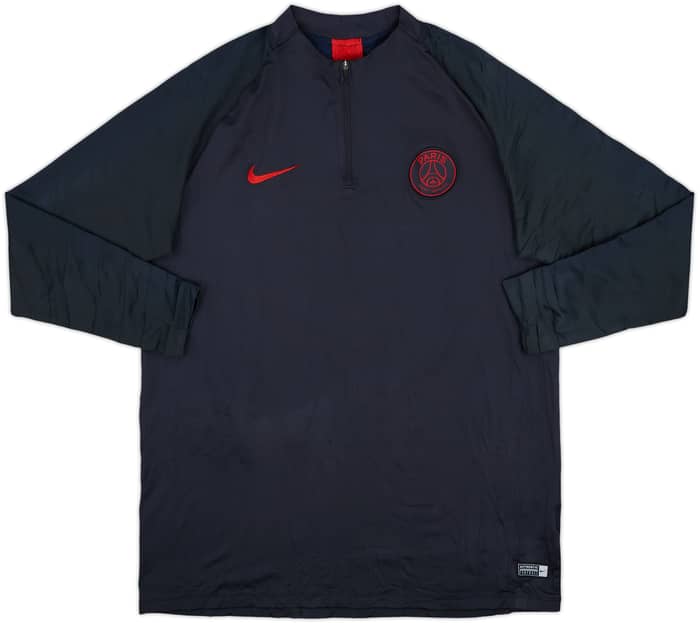 2019-20 Paris Saint-Germain Nike 1/4 Zip Drill Top - 8/10 - (XL)