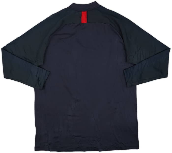 2019-20 Paris Saint-Germain Nike 1/4 Zip Drill Top - 8/10 - (XL)