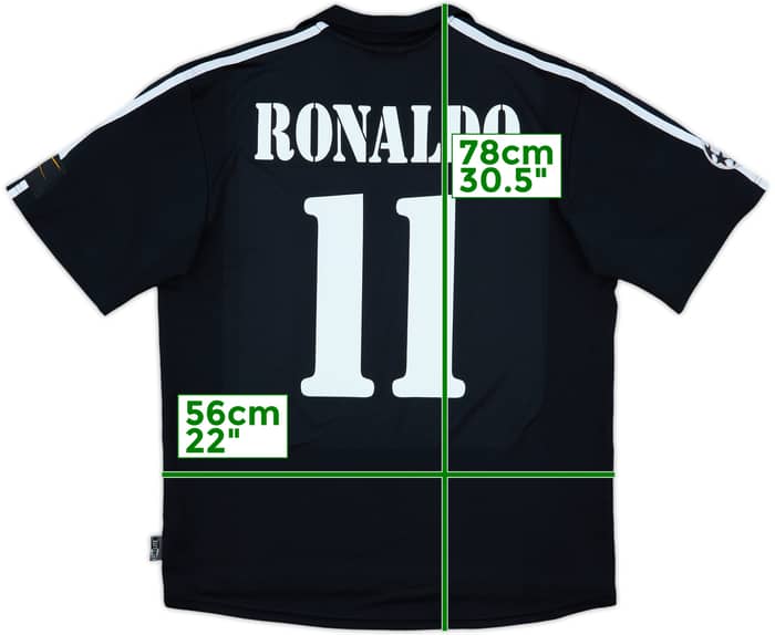 2001 Real Madrid Away Shirt Ronaldo #11 - 9/10 - (M)