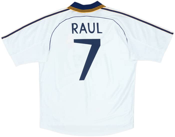 1998-00 Real Madrid Home Shirt Raul #7 - 9/10 - (L)