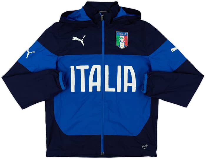 2014-15 Italy Puma Hooded Rain Jacket - 5/10 - (XL.Boys)