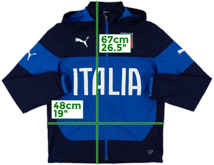 2014-15 Italy Puma Hooded Rain Jacket - 5/10 - (XL.Boys)
