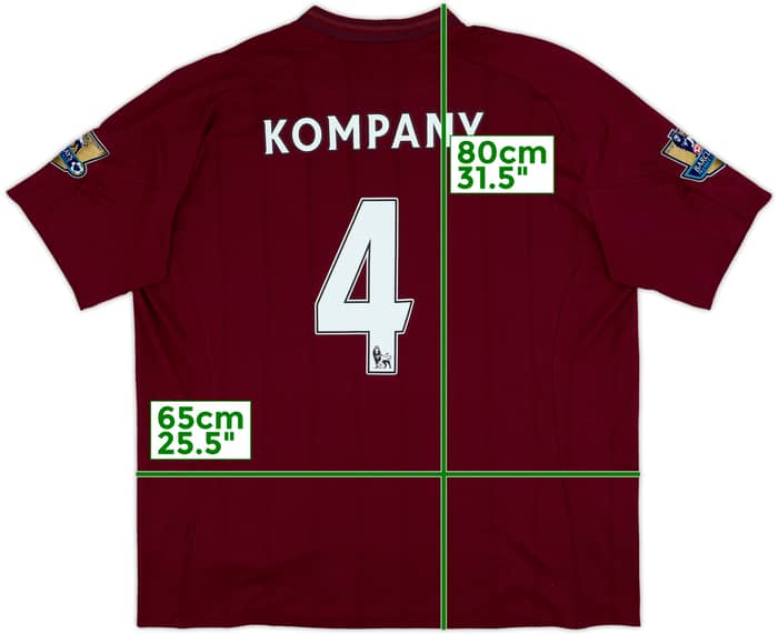 2012-13 Manchester City Away Shirt Kompany #4 - 6/10 - (3XL)