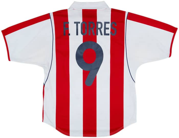 2001-02 Atletico Madrid Home Shirt Torres #9 - 6/10 - (M)
