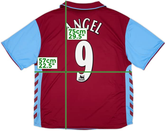 2006-07 Aston Villa Home Shirt Angel #9 - 9/10 - (L)