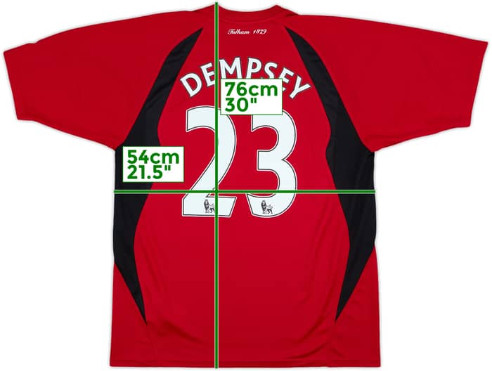 2009-10 Fulham Away Shirt Dempsey #23 - 8/10 - (L)