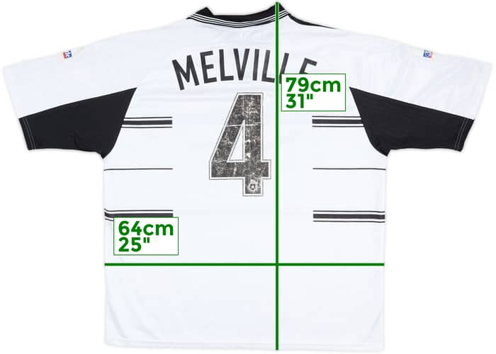 2000-01 Fulham Match Issue Home Shirt Melville #4