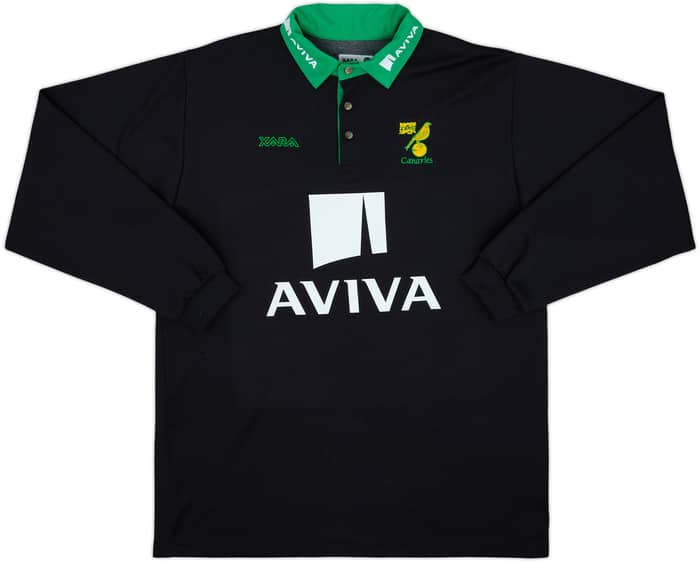 2008-09 Norwich Xara Polo L/S Shirt - 8/10 - (L)