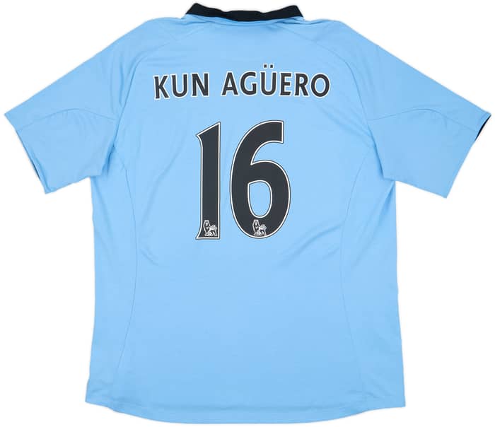 2012-13 Manchester City Home Shirt Kun Aguero #16 - 8/10 - (XL)