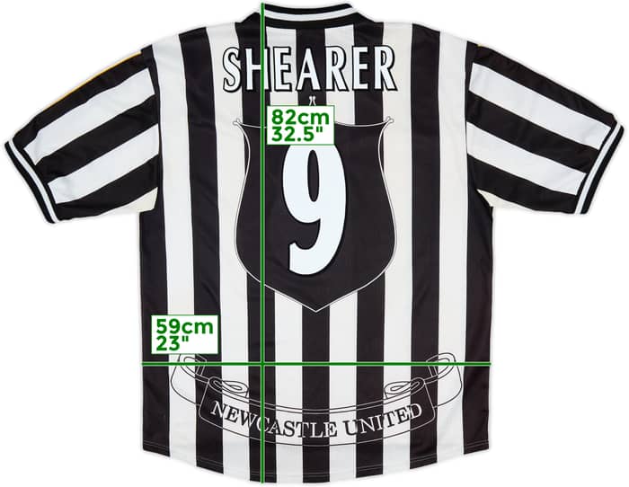 1997-99 Newcastle Home Shirt Shearer #9 - 6/10 - (XL)