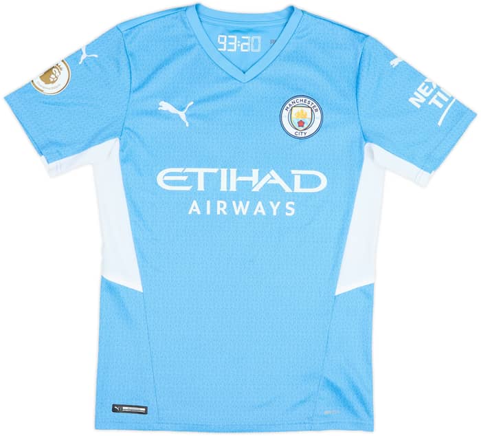 2021-22 Manchester City Home Shirt Sterling #7 - 7/10 - (S)