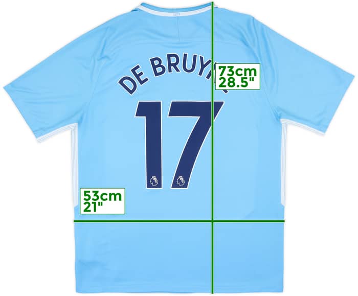 2017-18 Manchester City Home Shirt De Bruyne #17 - 10/10 - (L)