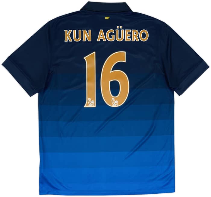 2014-15 Manchester City Away Shirt Kun Aguero #16 - 10/10 - (L)
