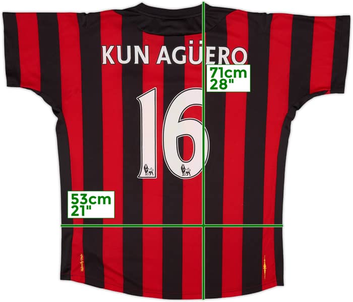 2011-12 Manchester City Away Shirt Aguero #16 - 6/10 - (L)