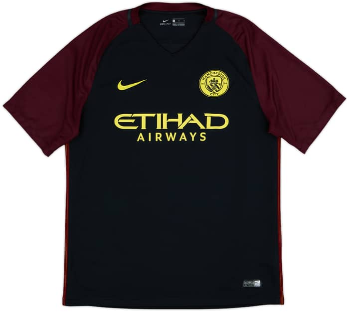 2016-17 Manchester City Away Shirt Kun Aguero #10 - 8/10 - (L)