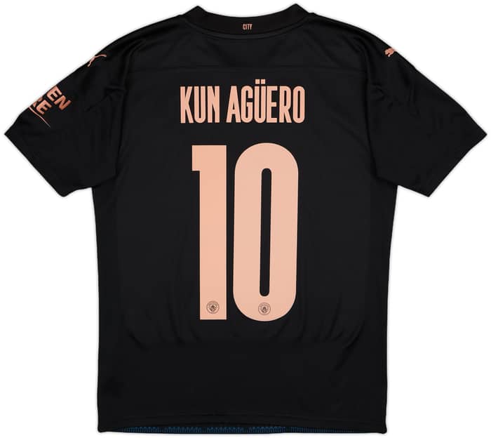 2020-21 Manchester City Away Shirt Kun Aguero #10 - 9/10 - (S)