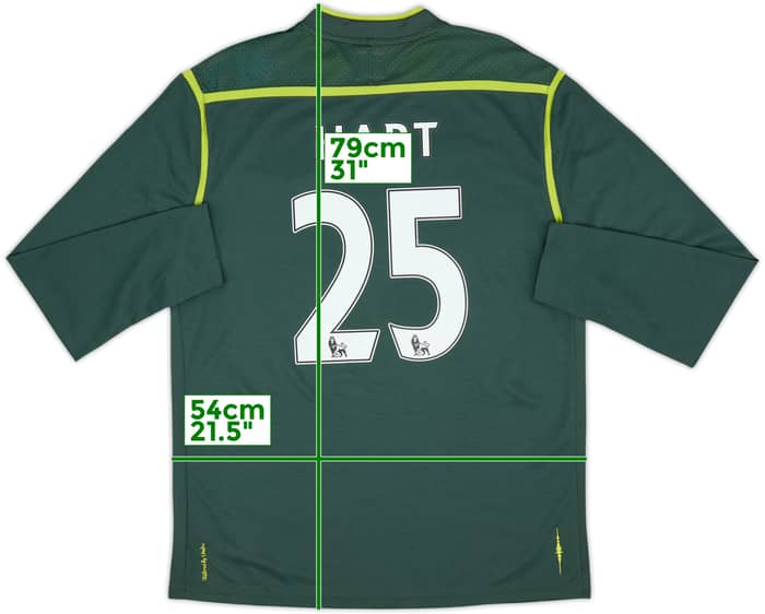 2011-12 Manchester Ciudad Portero Camiseta Hart #25 (L)