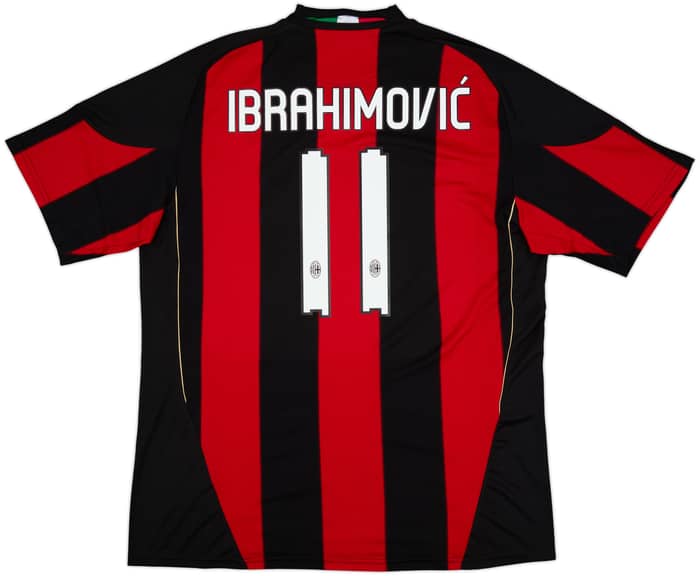 2010-11 AC Milan Home Shirt Ibrahimovic #11 - 10/10 - (XL)