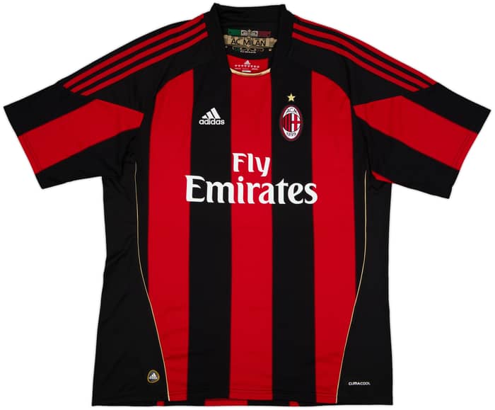 2010-11 AC Milan Home Shirt Ibrahimovic #11 - 10/10 - (XL)