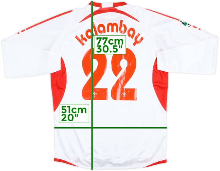 2006-07 Triestina Match Issue Away L/S Shirt Kalambay #22