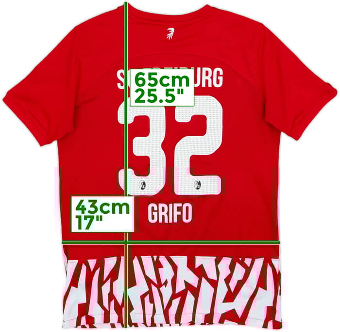 2023-24 Freiburg Home Shirt Grifo #32 - 9/10 - (XL.Boys)