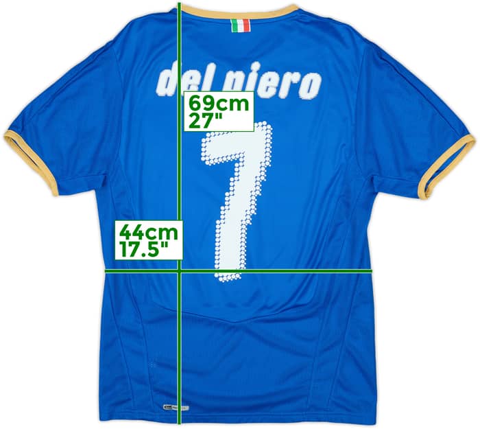2007-08 Italy Home Shirt Del Piero #7 - 8/10 - (S)