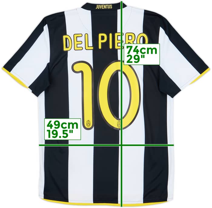 2008-09 Juventus Home Shirt Del Piero #10 - 8/10 - (S)