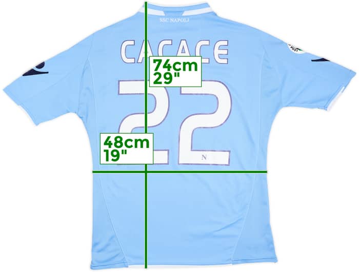 2009-10 Napoli Home Shirt Cacace #22 - 5/10 - (M)