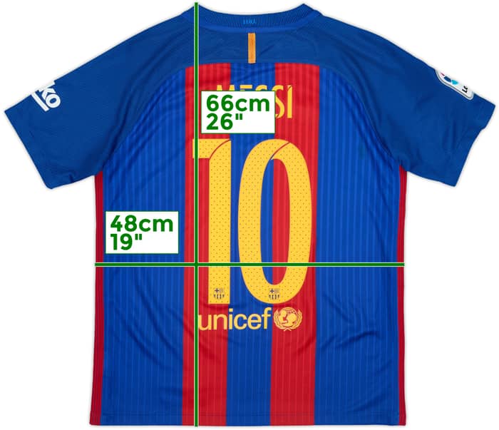 2016-17 Barcelona Home Shirt Messi #10 - 8/10 - (XL.Boys)