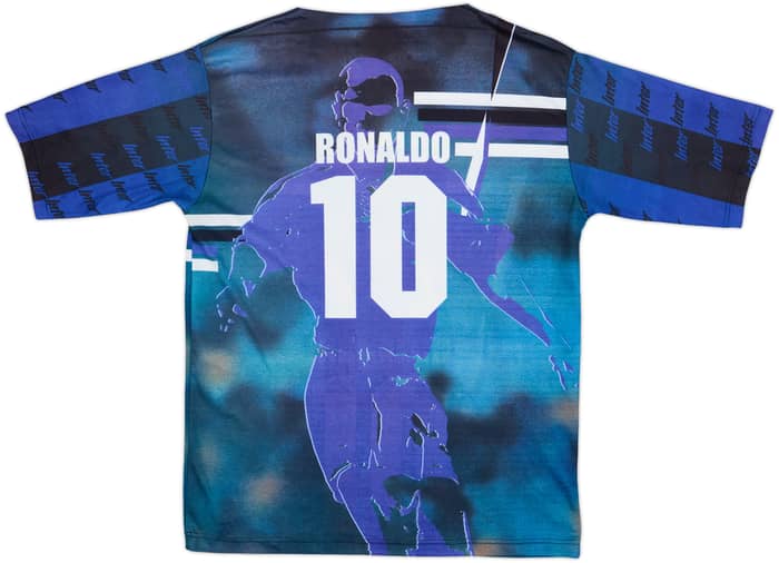 1997-98 Inter Milan Graphic Shirt Ronaldo #10 - 8/10 - (L)