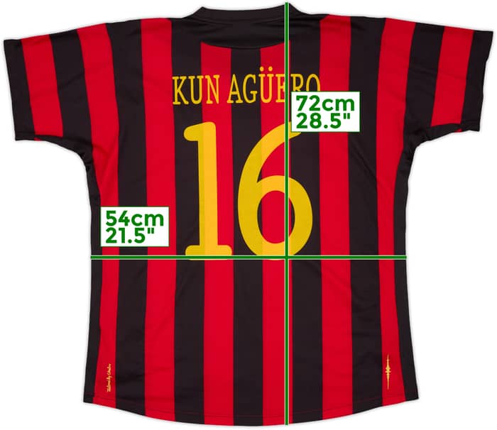 2011-12 Manchester City Away Shirt Kun Aguero #16 - 8/10 - (L)