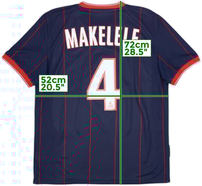 2009-10 Paris Saint-Germain Home Shirt Makelele #4 - 7/10 - (M)