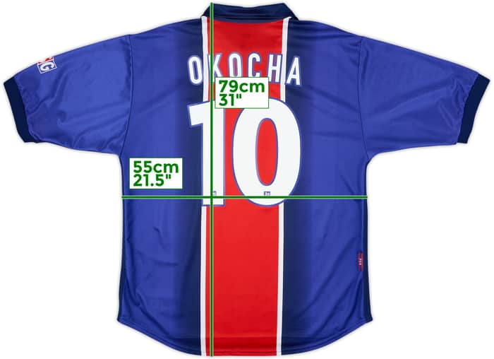 1998-99 Paris Saint-Germain Camiseta Local Okocha #10 - 9/10 - (L)
