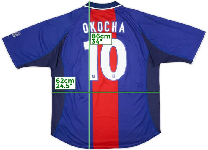 2000-01 Paris Saint-Germain Home Shirt Okocha #10 - 9/10 - (XXL)