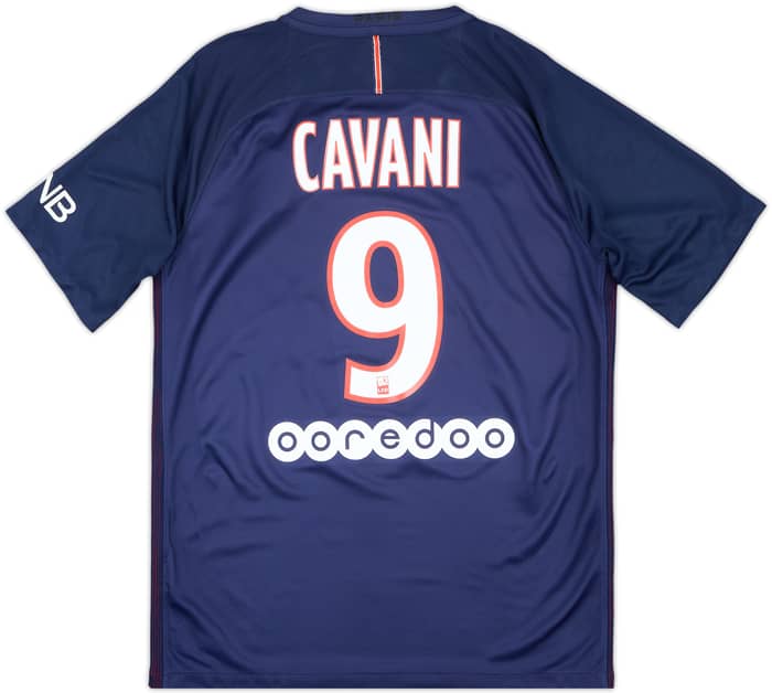 2016-17 Paris Saint-Germain Home Shirt Cavani #9 - 7/10 - (M)