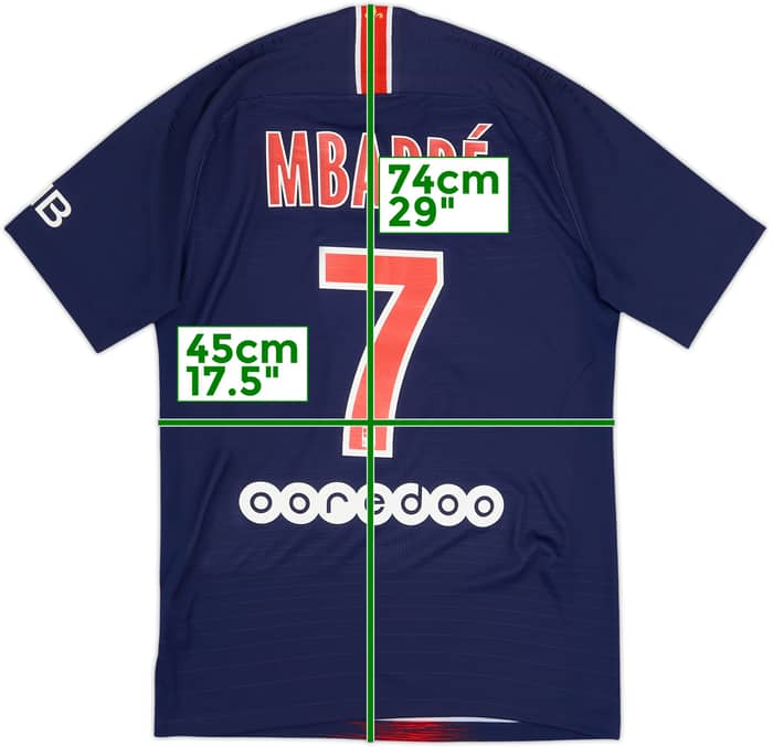 2018-19 Paris Saint-Germain Authentic Home Shirt Mbappe #7 - 8/10 - (S)