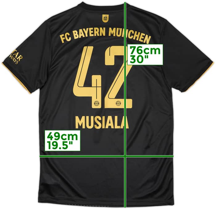 2021-22 Bayern Munich Away Shirt Musiala #42 (M)