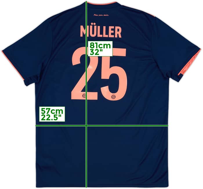 2019-20 Bayern Munich Third Shirt Muller #25 - 8/10 - (XL)
