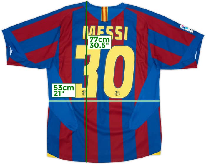 2005-06 Barcelona Home Shirt Messi #30 - 8/10 - (M)
