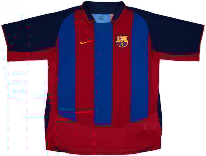 2003-04 Barcelona Home Shirt Ronaldinho #10 - 9/10 - (XXL)