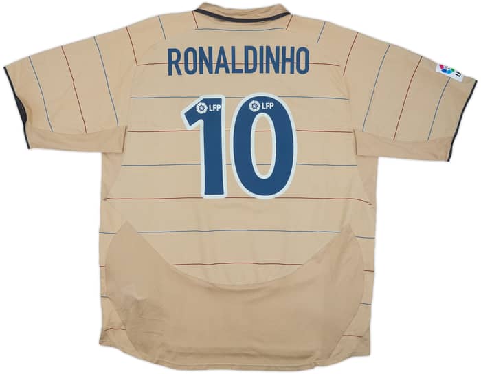 2003-05 Barcelona Away Shirt Ronaldinho #10 - 8/10 - (XXL)