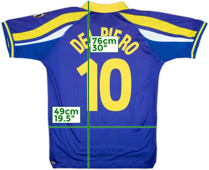 1998-99 Juventus Third Shirt Del Piero #10 - 8/10 - (M)