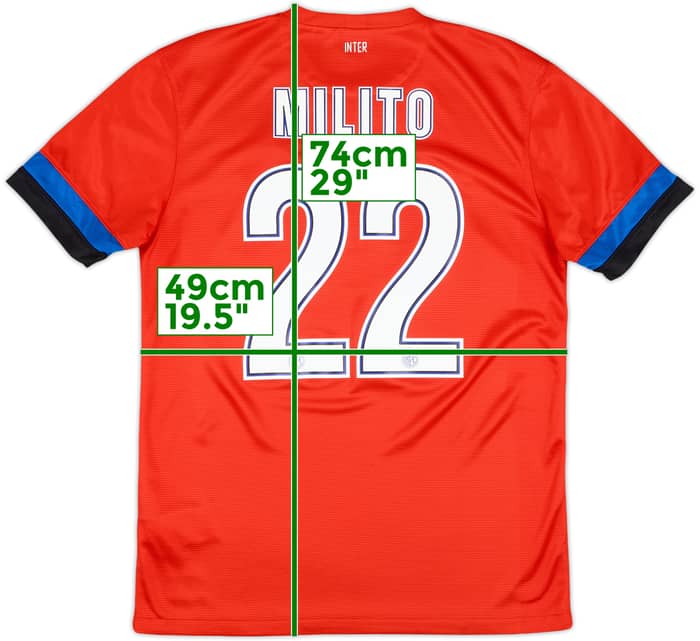 2012-13 Inter Milan Away Shirt Milito #22 - 7/10 - (M)