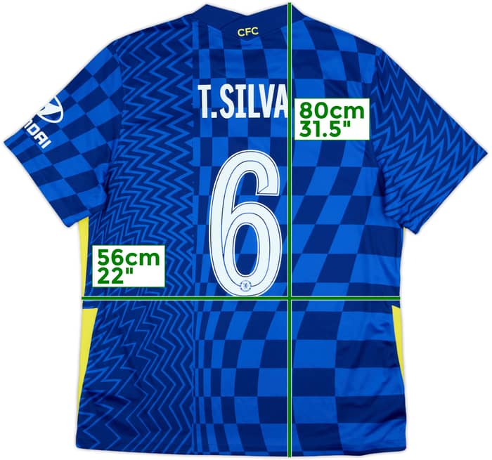 2021-22 Chelsea Home Shirt T.Silva #6 - 8/10 - (XL)